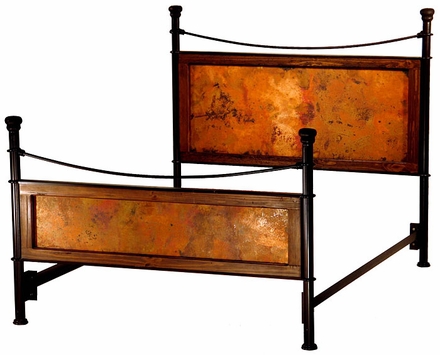 Forged Iron Bed with Copper Panels