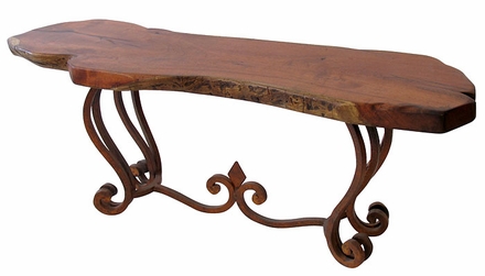 Free Form Bench with Iron Base