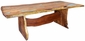 Free Form Mesquite Dining Table with Turquoise Inlay - 7 ft