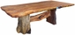 Free Form Mesquite Dining Table with Turquoise Inlay - 8 ft