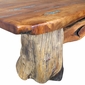 Free Form Mesquite Dining Table with Turquoise Inlay - 8 ft