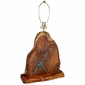 Free Form Mesquite Lamp with Turquoise Inlay