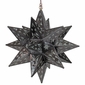 Frosted Glass and Aged Tin Cutout Star Light