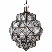 Geodesic Glass Hanging Light Fixture