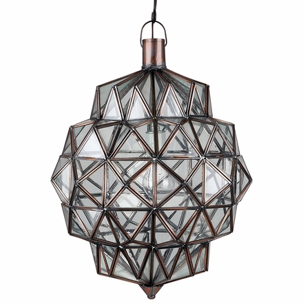 Geodesic Glass Hanging Light Fixture