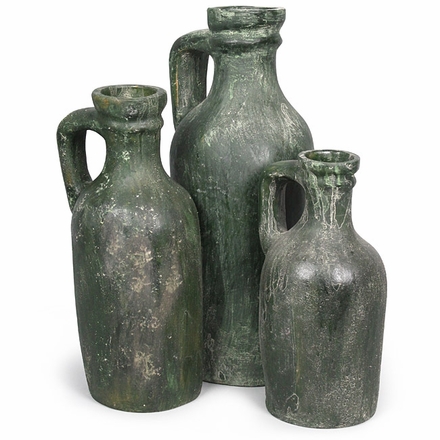 Giant Aged Clay Bottles - Set of 3