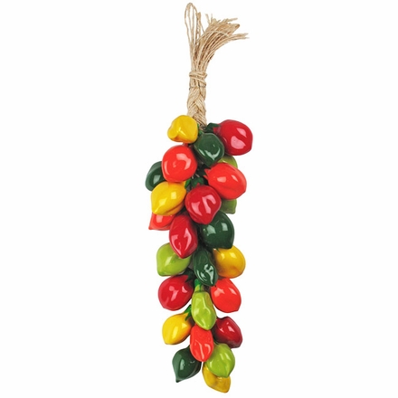 Glazed Ceramic Habanero Pepper Ristra - Multi-Color