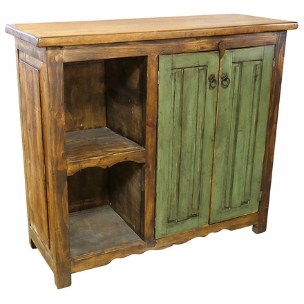 Green Door Rustic Old Fashioned TV Console