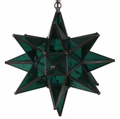 Green Glass Star Light