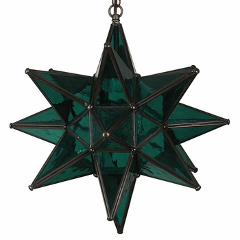 Green Glass Star Light