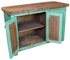 Green Painted Wood Farmhouse Buffet - 2 Doors & 3 Drawers