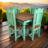 Green Rustic Painted Wood Dining Set - 5 Piece