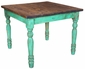 Green Rustic Painted Wood Dining Set - 5 Piece