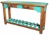 Green Santa Fe Sofa Table with 2 Drawers & Slat Bottom