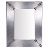 Grey Tin Rivet Mirror