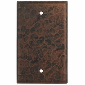 Hammered Copper Blank Cover Plate