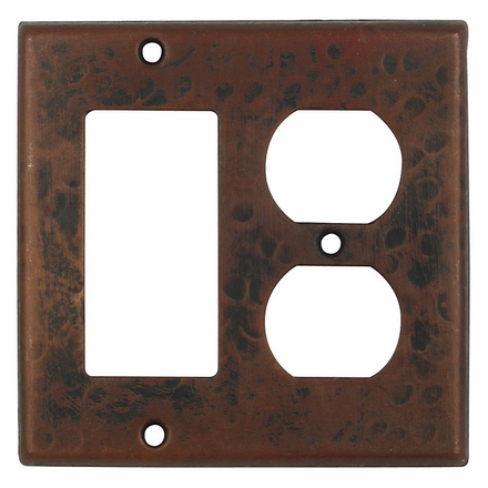 Hammered Copper Rocker and Outlet Cover