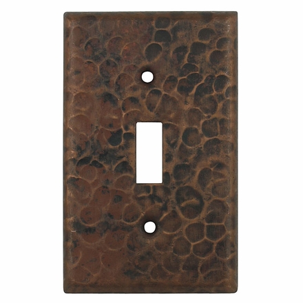 Hammered Copper Switchplates - Single Toggle