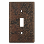 Hammered Copper Switchplates - Single Toggle