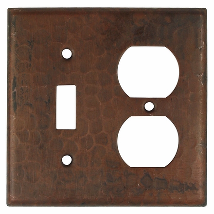 Hammered Copper Toggle and Outlet Cover Plate