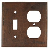 Hammered Copper Toggle and Outlet Cover Plate
