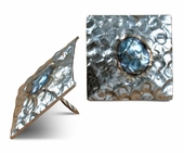 Hammered Natural Iron Square Nail Heads - 2" x 2" - Package of 8