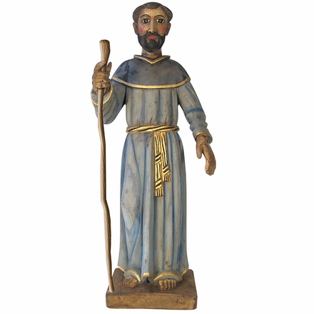 Hand Carved Painted Wooden San Francisco Statue