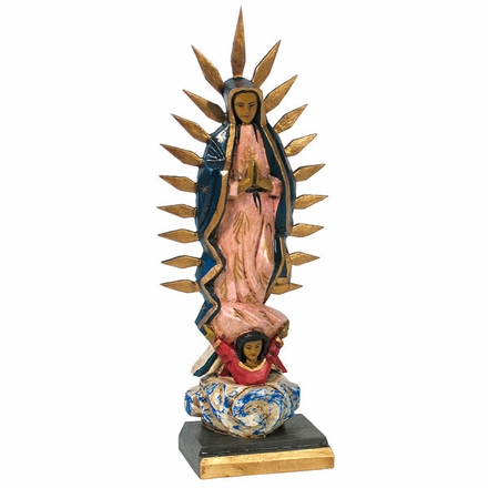 Hand Carved Virgin Statue with Spikes
