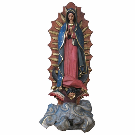 Hand Carved Virgin with Boy Angel