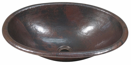 Hand Hammered Copper Sink - Round Edge