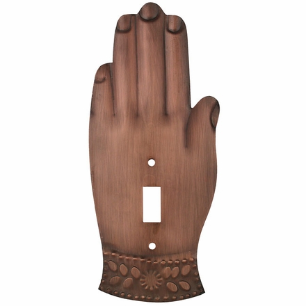 Hand Mexican Aged Tin Single Switch Plate