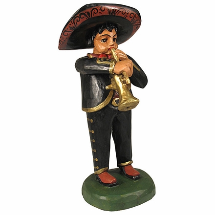 Hand Painted Wood Mariachi - Trumpet
