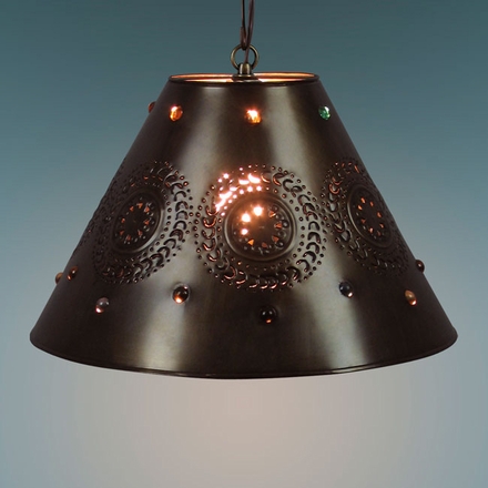 Hanging Medium Punched Marble Shade Lamp