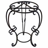 Heavy Wrought Iron Plant Stand - Large - 25.5" H x 18" Dia.