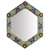 Hexagonal Talavera Mirror - 16.5" x 21.5"