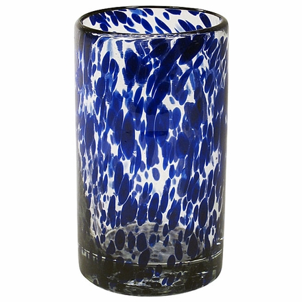 Highball Blue Spotted Glass - Set of 4