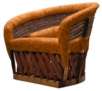 Cushioned Twig Back Lounge Chair