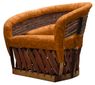 Cushioned Twig Back Lounge Chair