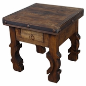 Iron Banded Ox Yoke End Table - Minimum Order 2