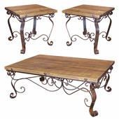 Iron Base Table Set - 3 Pieces