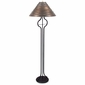 Iron Harp Floor Lamp with Punched Tin Marbled Shade