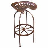 Iron Tractor Seat Bar Stools - Set of 2
