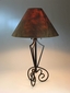 Iron Tri Base Table Lamp with Brown Bark Paper Shade