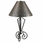 Iron Tri Base Table Lamp with Extra Punched Tin Shade