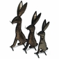 Jackrabbits Metal Yard Sculptures  - Set of 3
