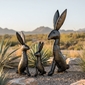 Jackrabbits Metal Yard Sculptures  - Set of 3