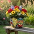 Japanese Talavera Flower Pot
