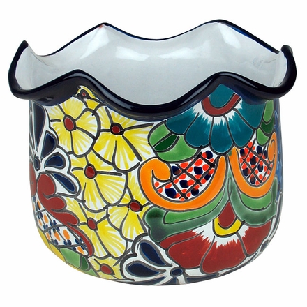 Japanese Talavera Flower Pot