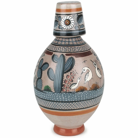 Jimon Bottle Vase - Tonala Pottery