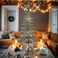 Large 11-Tier Lighted Natural Tin Star Christmas Tree - 69.5